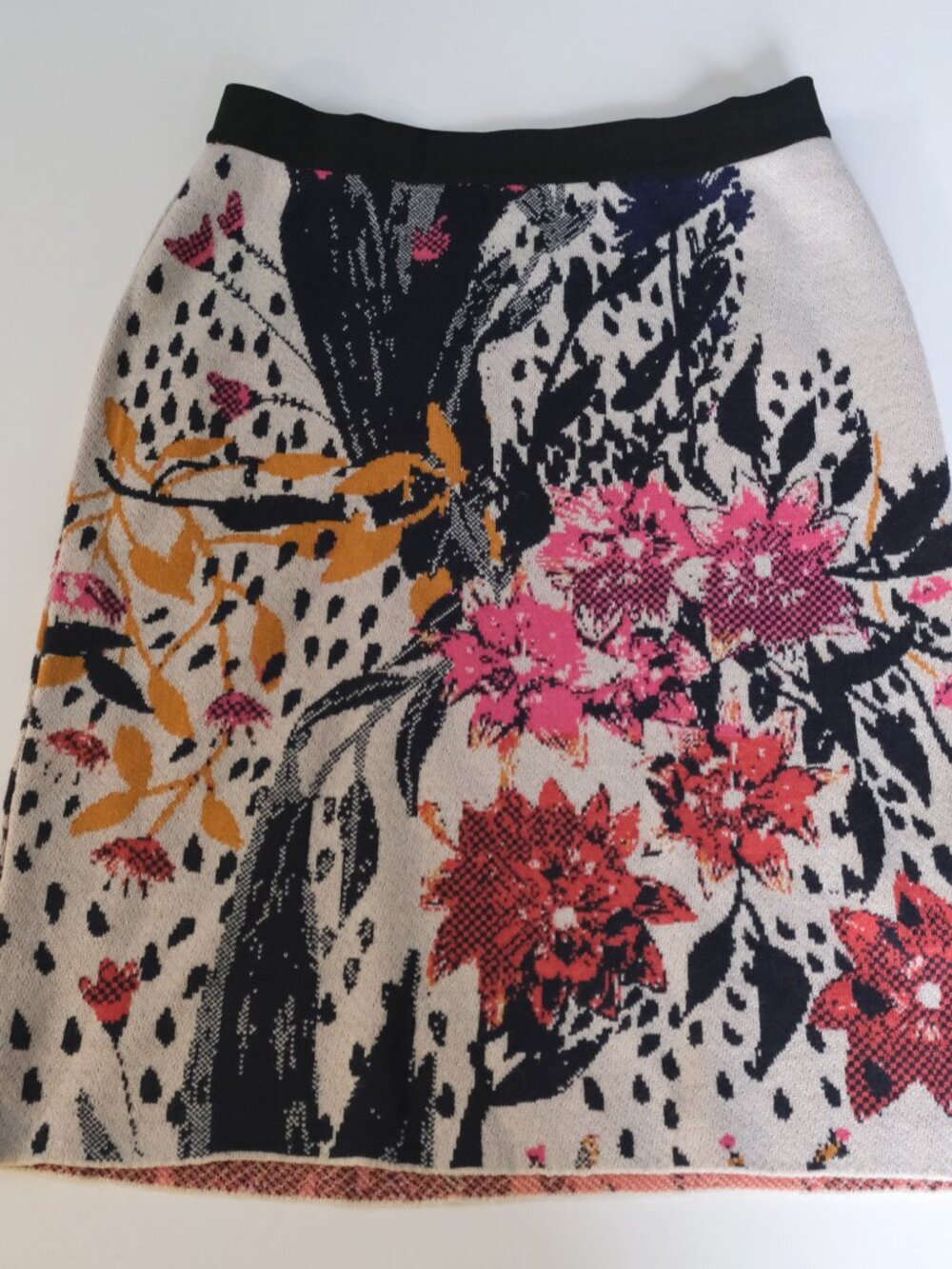 NEW Anthropologie Aldomartins Beatriz Wool Knit Floral Skirt size S Small